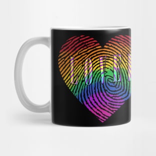 Pride Loved Fingerprint Heart Mug